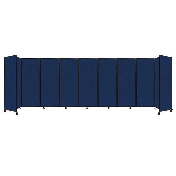 Room Divider 360 Folding Portable Partition 25' x 7'6" Navy Blue Fabric
